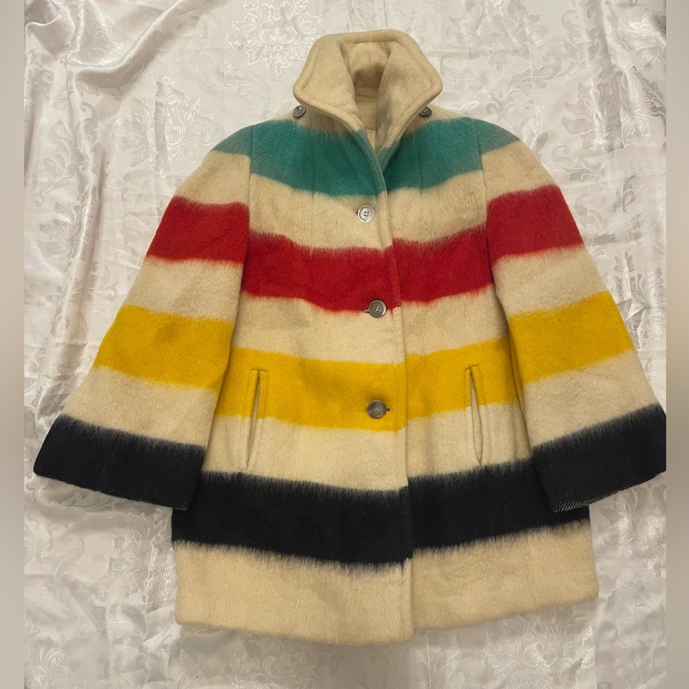 Vintage 50’s Hudson Bay Point Blanket Coat